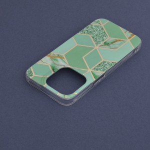 Husa pentru iPhone 14 Pro - Techsuit Marble Series - Green Hex - Img 6