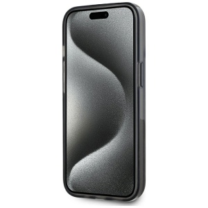 Husa pentru iPhone 15 - Karl Lagerfeld Hardcase Liquid Glitter (KLHCP15SLKLGKCCK) - Monogram - Img 6