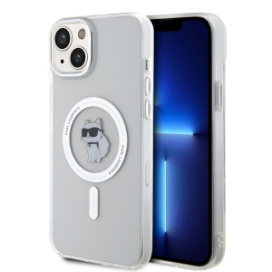 Husa pentru iPhone 15 Plus - Karl Lagerfeld IML MagSafe (KLHMP15MHFCCNOT) - Choupette