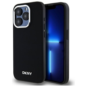 Husa pentru iPhone 15 Pro - DKNY Hardcase Plain Logo MagSafe (DKHMP15LPSCMCLK) - Black - Img 1