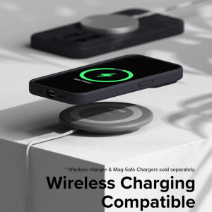 Husa pentru iPhone 15 Pro Max - Ringke Silicone Magnetic MagSafe - Stone - Img 3
