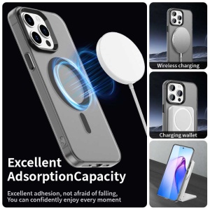 Husa pentru iPhone 15 Pro Max - Techsuit CandyCase MagSafe - Black - Img 4