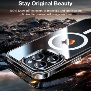Husa pentru iPhone 15 Pro Max - Torras Diamond MagSafe Series - Clear - Img 2