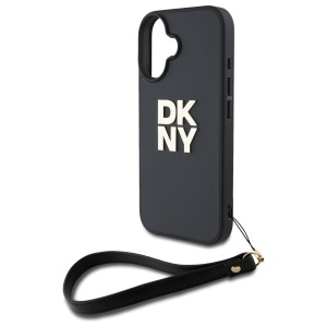 Husa pentru iPhone 16 - DKNY Hardcase Wrist Strap Stock Logo (DKHCP16SPBSWSK) - Black - Img 4