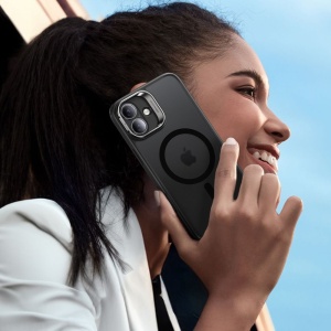 Husa pentru iPhone 16 + Folie - ESR Classic Hybrid HaloLock Kickstand - Frosted Black - Img 2