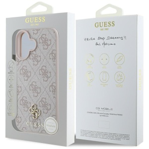 Husa pentru iPhone 16 - Guess 4G Small and Classic Logo MagSafe (GUHMP16SP4SM4MP) - Pink - Img 7