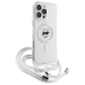 Husa pentru iPhone 16 - Karl Lagerfeld IML Crossbody MagSafe (KLHMP16SHCCHNT) - Transparent Choupette`s Head - Img 3