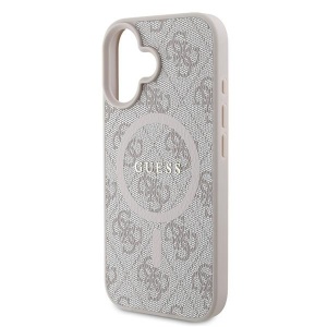 Husa pentru iPhone 16 Plus - Guess 4G Ring Classic Logo MagSafe (GUHMP16MG4GFRP) - Pink - Img 5