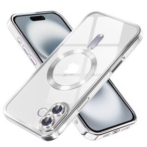 Husa pentru iPhone 16 Plus - Techsuit Luxury Crystal MagSafe - Silver