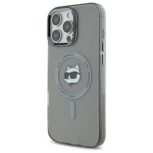 Husa pentru iPhone 16 Pro - Karl Lagerfeld IML MagSafe (KLHMP16LHLSCHK) - Metal Choupette`s Head - Img 3