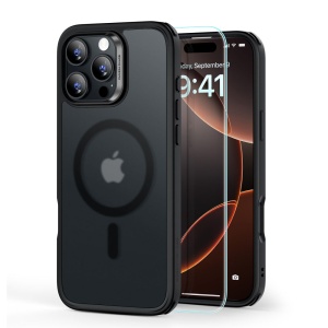 Husa pentru iPhone 16 Pro Max + Folie - ESR Classic Hybrid HaloLock - Frosted Black - Img 1