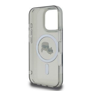 Husa pentru iPhone 16 Pro Max - Karl Lagerfeld IML MagSafe (KLHMP16XHLSKCK) - Metal Karl&Choupette Head - Img 4