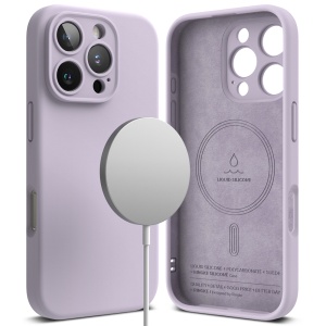 Husa pentru iPhone 16 Pro Max - Ringke Silicone Magnetic MagSafe - Lavender - Img 1