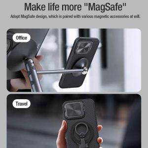 Husa pentru iPhone 16 Pro - Nillkin CamShield Prop Magnetic - Black - Img 7