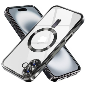 Husa pentru iPhone 16 - Techsuit Luxury Crystal MagSafe - Black - Img 1
