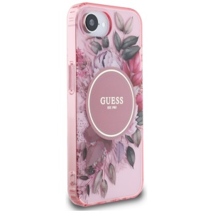 Husa pentru iPhone 16e - Guess IML Flowers MagSafe (GUHMPSE4HFWBRCEP) - Pink - Img 8