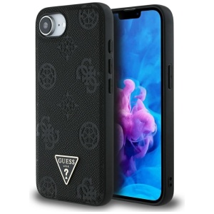 Husa pentru iPhone 16e - Peony Grained Hot Stamp Triangle Logo MagSafe (GUHMPSE4PGBTMK) - Black - Img 1