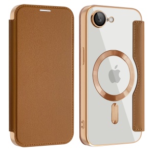 Husa pentru iPhone 16e - Techsuit SmartMag Book Case - Brown - Img 2