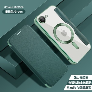 Husa pentru iPhone 16e - Techsuit SmartMag Book Case - Green - Img 6