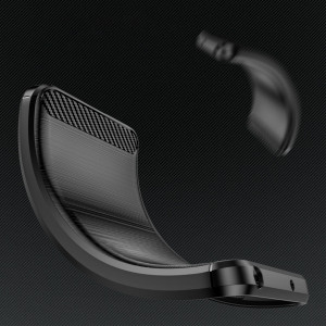 Husa pentru Motorola Edge 40 Pro - Techsuit Carbon Silicone - Black - Img 7
