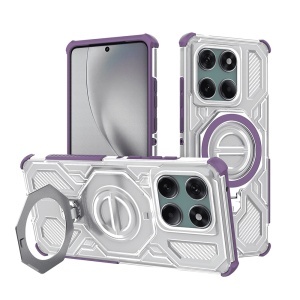 Husa pentru Motorola Edge 60 / Edge 60 Fusion - Techsuit Carbon Shield PRO - Purple Transparent