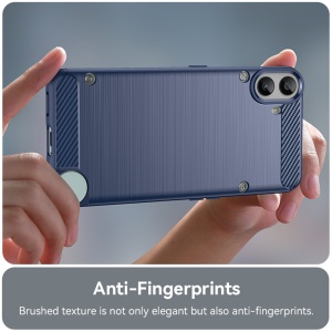 Husa pentru Nothing CMF Phone 1 - Techsuit Carbon Silicone - Blue - Img 2