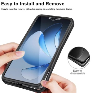 Husa pentru Oppo Reno13 Pro + Folie - Techsuit ColorVerse 360 Series - Black - Img 5