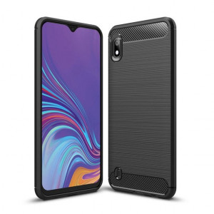 Husa pentru Samsung Galaxy A10 / M10 - Techsuit Carbon Silicone - Black - Img 1