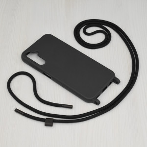 Husa pentru Samsung Galaxy A14 4G / A14 5G - Techsuit Crossbody Lanyard - Black - Img 2