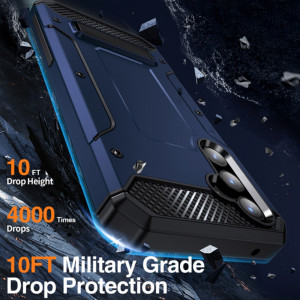 Husa pentru Samsung Galaxy A34 5G - Techsuit Hybrid Armor Kickstand - Blue - Img 4