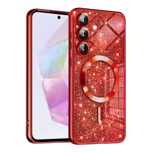Husa pentru Samsung Galaxy A35 5G - Techsuit Luxury Glitter MagSafe - Red - Img 1