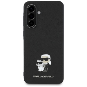 Husa pentru Samsung Galaxy A36 5G - Karl Lagerfeld Saffiano (KLHCSA36PSAKCMPK) - Karl&Choupette Metal Pin - Img 3