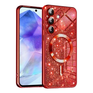 Husa pentru Samsung Galaxy A55 5G - Techsuit Luxury Glitter MagSafe - Red