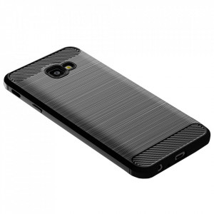 Husa pentru Samsung Galaxy J4 Plus - Techsuit Carbon Silicone - Black - Img 2