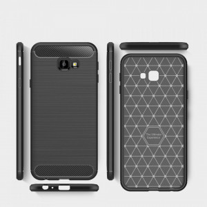 Husa pentru Samsung Galaxy J4 Plus - Techsuit Carbon Silicone - Black - Img 7