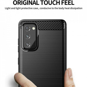 Husa pentru Samsung Galaxy S20 FE 4G / S20 FE 5G - Techsuit Carbon Silicone - Black - Img 2