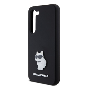 Husa pentru Samsung Galaxy S23 - Karl Lagerfeld Silicone (KLHCS23SSMHCNPK) - Choupette Metal Pin - Img 6