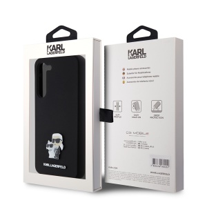 Husa pentru Samsung Galaxy S23 Plus - Karl Lagerfeld Silicone (KLHCS23MSMHKCNPK) - Karl&Choupette Metal Pin - Img 7