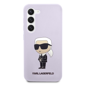 Husa pentru Samsung Galaxy S23 Plus - Karl Lagerfeld Silicone (KLHCS23MSNIKBCU) - Purple Ikonik - Img 2
