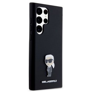 Husa pentru Samsung Galaxy S23 Ultra (KLHCS23LSMHKNPK) - Karl Lagerfeld Silicone - Ikonik Metal Pin - Img 5
