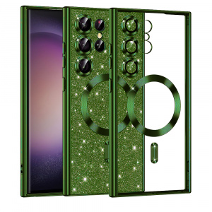 Husa pentru Samsung Galaxy S23 Ultra - Techsuit Luxury Glitter MagSafe - Deep Green