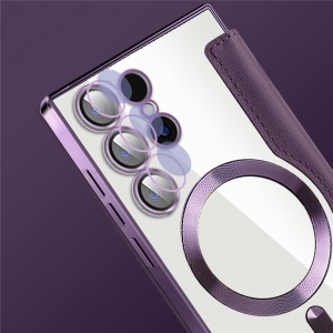 Husa pentru Samsung Galaxy S23 Ultra - Techsuit SmartMag Book Case - Purple - Img 4