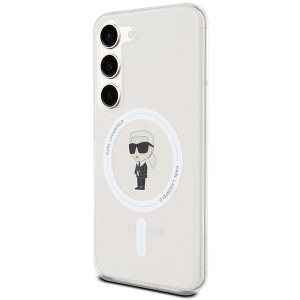 Husa pentru Samsung Galaxy S24 - Karl Lagerfeld IML Luxury MagSafe (KLHMS24SHFCKNOT) - Transparent Ikonik - Img 6