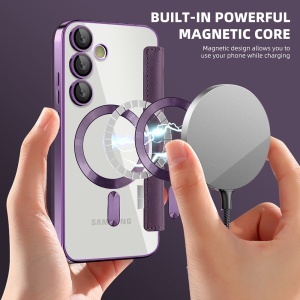 Husa pentru Samsung Galaxy S24 Plus - Techsuit SmartMag Book Case - Purple - Img 6