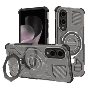 Husa pentru Samsung Galaxy S25 Edge - Techsuit Carbon Shield PRO - Smoke Black