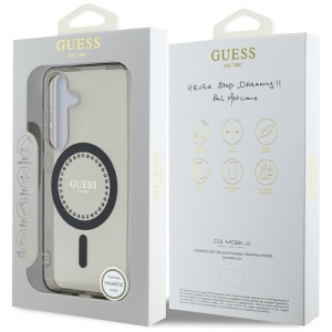 Husa pentru Samsung Galaxy S25 - Guess IML Rhinestones MagSafe (GUHMS25SPFTDTEK) - Black - Img 7