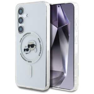 Husa pentru Samsung Galaxy S25 Plus - Karl Lagerfeld IML MagSafe (KLHMS25MHLSKCH) - Metal Karl&Choupette Head - Img 1