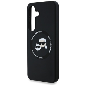 Husa pentru Samsung Galaxy S25 Plus - Karl Lagerfeld Silicone Double Heads (KLHMS25MSKCHTCK) - Black - Img 5