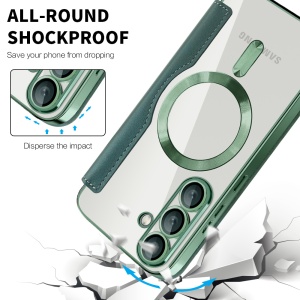 Husa pentru Samsung Galaxy S25 - Techsuit SmartMag Book Case - Green - Img 4