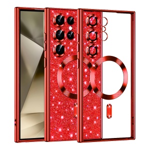Husa pentru Samsung Galaxy S25 Ultra - Techsuit Luxury Glitter MagSafe - Red - Img 1
